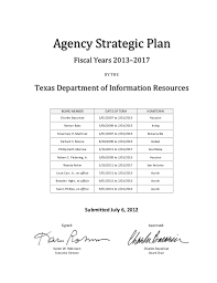 Texas Dept Of Information Resources Agency Strategic Plan
