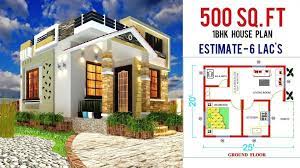 500 Sq Ft 1bhk House Design Free