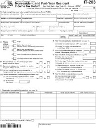 New York State Non Resident Tax Information Forms It 203