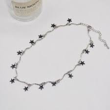 star charm necklace unique star neck