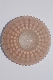 vintage pink bubble glass lamp shade