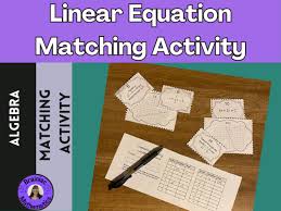 Linear Equation Matching Activity