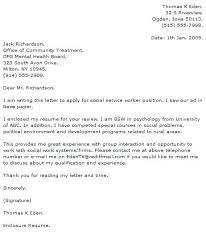 Cover Letter Social Work Hospital Social Worker Cover Letter Example