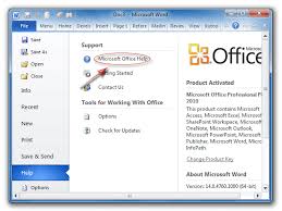 where is the help on in office 2007