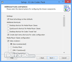 Select the formats recognized and automatically associated with the provided codecs and the latest version of media player classic. K Lite Codec Pack Full 16 3 5 Download For Windows Screenshots Filehorse Com