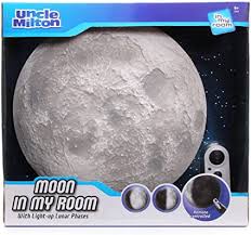 Amazon Com Moon In My Room Remote Control Wall Decor Night Light Uncle Milton Toys Games