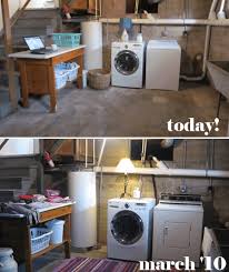 basement laundry room clean up white