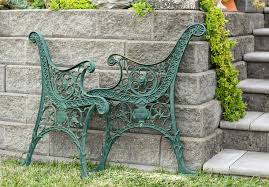 Pair Vintage Cast Iron Garden Bench