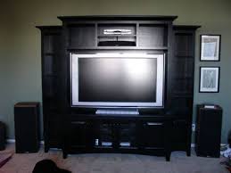 Black Plasma Tv Wall Unit For In