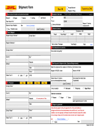 Dhl Waybill Form Fill Online Printable Fillable Blank