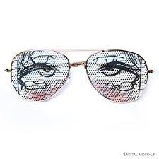 Ahegao Eyes Black and White Graphic Aviator Framed Sunglasses - Etsy
