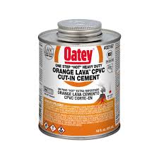 Oatey Orange Lava Cpvc Cut In Cement Oatey