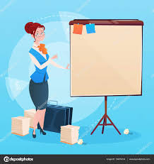Business Woman With Flip Chart Seminar Training Conference