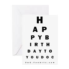 Optometrist Birthday Eye Chart Card S Greeting Card