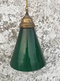 Kad Ringen Green Glass Lamp Conical