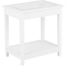 2 Tier Side End Table Nightstand White