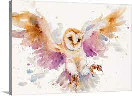 Twilight Owl Wall Art Canvas Prints