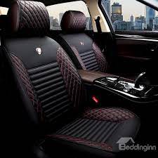Plaid Leather Universal Car Seat Cover