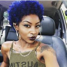 Download all photos and use them even for commercial projects. 24 Photos Of Blue Hair That Blow Us Away Natural Hair Styles Hair Styles Curly Hair Styles