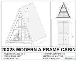 20 x 28 modern a frame cabin