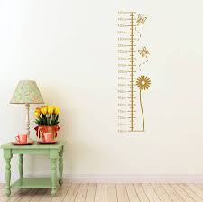 Flower Height Chart Wall Sticker