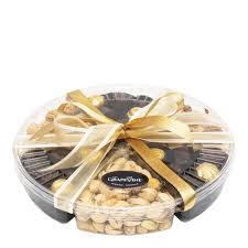 chocolate nuts 6 compartment tray