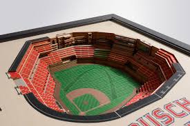 St Louis Cardinals Busch Stadium 3d Wood Stadium Replica 3d Wood Maps Bella Maps