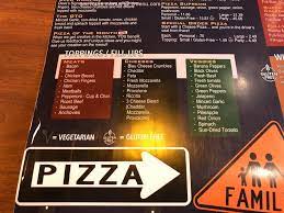 menu of daves pizza garage