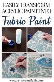 Can You Use Acrylic Paint On Fabric