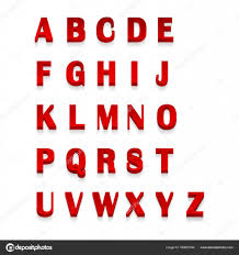 rood 3d letters alfabet letters