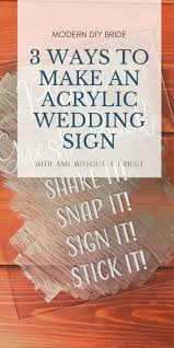 diy acrylic wedding signs