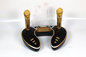 Loa bluetooth cao cấp ST 2021 - Dàn âm thanh karaoke mini kèm 2 đèn led -  Tặng kèm 2 micro không dây - Mạnh Tiến Studio