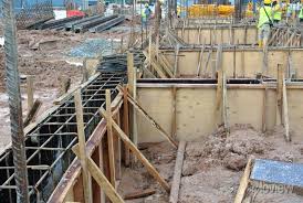 ground beam timber formwork constructed