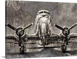 Vintage Plane Wall Art Canvas Prints