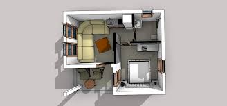 one bedroom house plans 6 by 5 m 3d