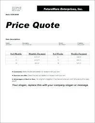 Price Quotation Format Mistblower Info