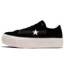 Details About Converse One Star Platform Velvet Black Ivory Low Women Shoes Sneakers 558950c