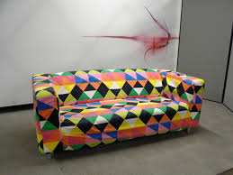 multicolour 2 seater sofa recycled