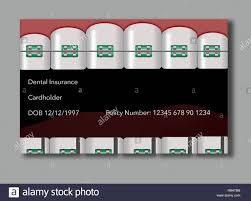 Here Is A Dental Insurance Id Card With Teeth And Braces In