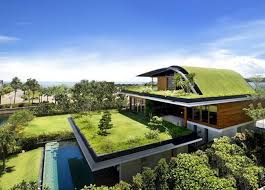 A roof garden is generally used as an additional outdoor living space in urban environment where your dreams of having a garden may be difficult to achieve. Sloping Roof Garden Meera Sky Garden House In Singapore Fgideas Org