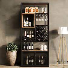 5 Tier Metal Wine Cabinet