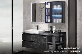 black laminate modern custom bathroom