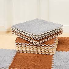 18 pcs plush foam floor mat square
