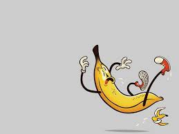 banana slips own funny skin banana