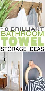 It adds another beautiful touch to the vibrant red and white towel which makes it look unique. 18 Brilliant Bathroom Towel Storage Ideas Ohmeohmy Blog