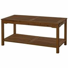 2 tier slatted outdoor coffee table