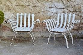 antique wrought iron garden chairs set