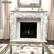 White Marble Fireplace Mantels For