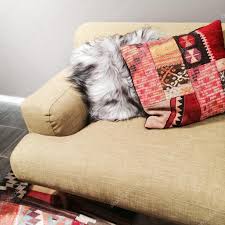 sofa with fancy cushions stock photo by