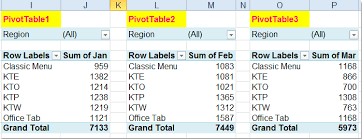same filter to multiple pivot tables